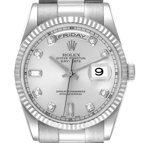 golden rolex daydate white dial|rolex presidential 40mm white gold.